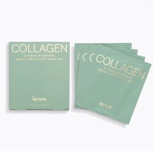 Karuna Collagen Hydrogel Mask in Green & Gold Boxed Set of 4 NWT MSRP $42
